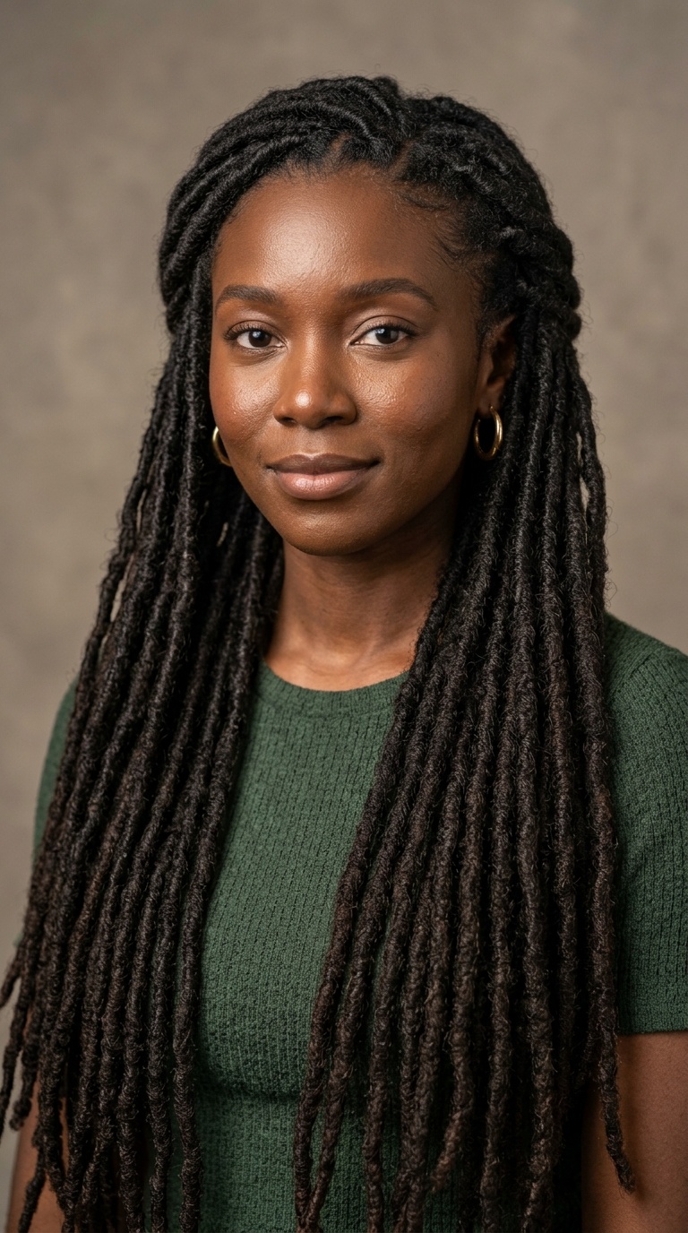 Waist-Length Traditional Thick Locks