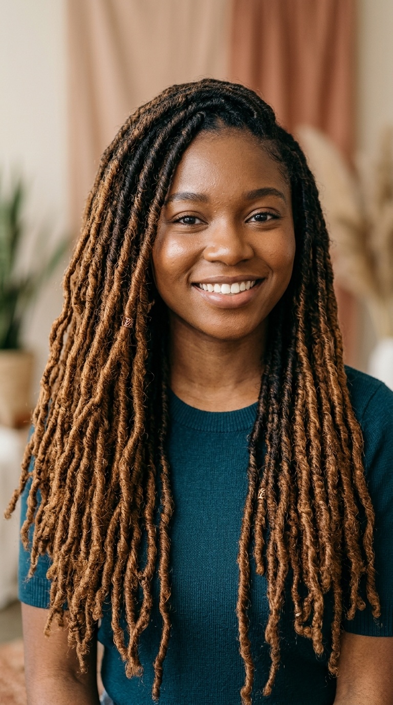 Warm Caramel Ombre Soft Locs