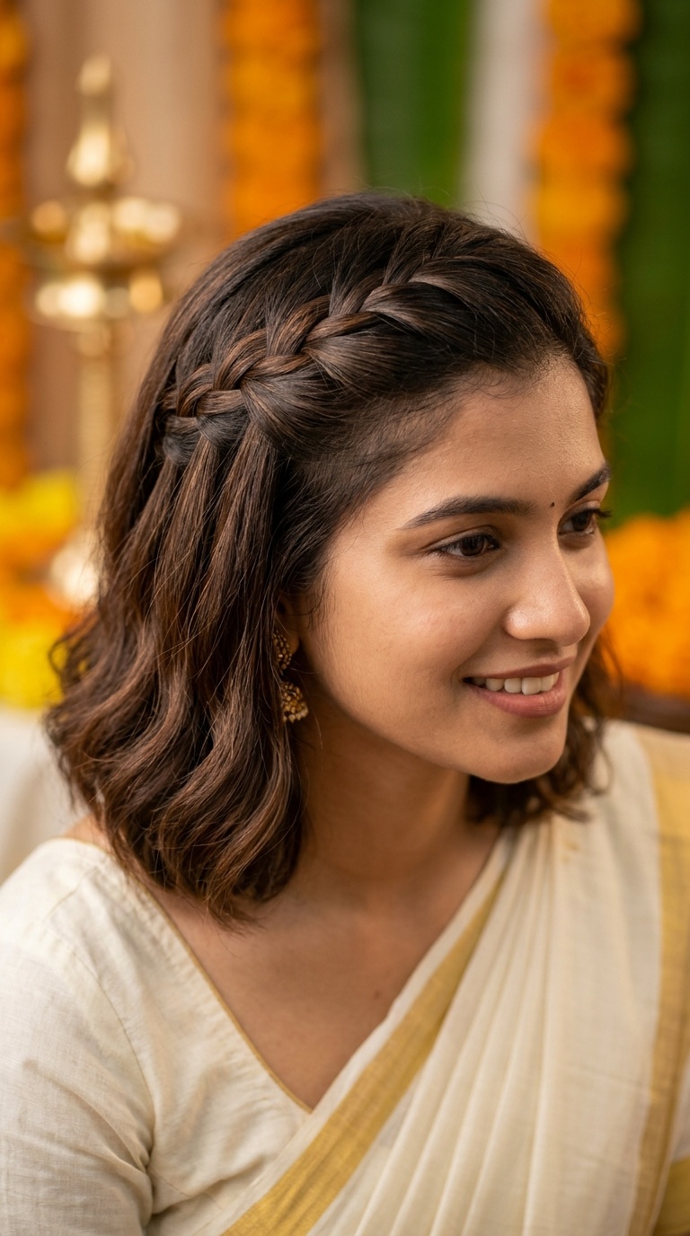 Waterfall Braid for Bob Cut