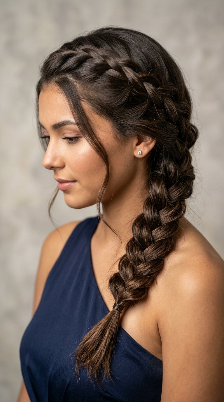 Waterfall Braid to the Side