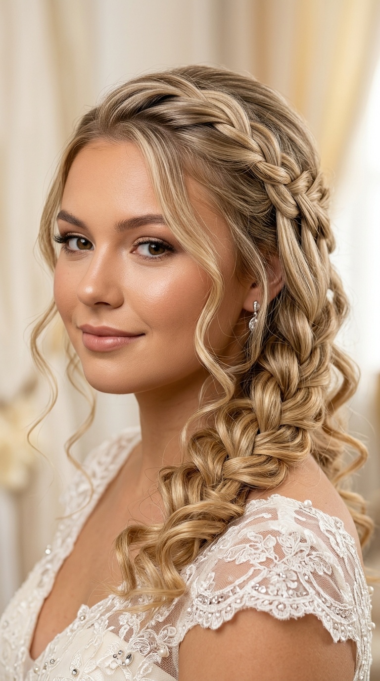 Waterfall Braid with Loose Spirals