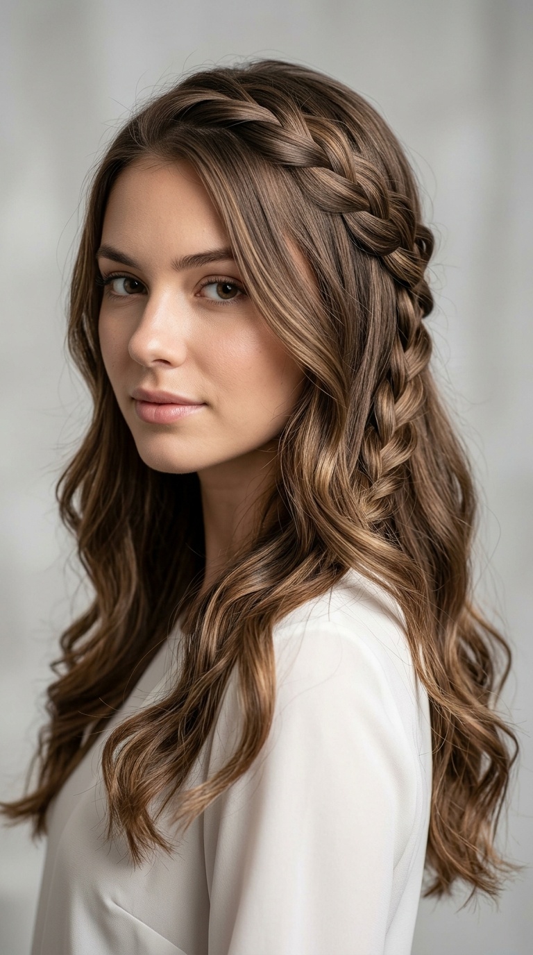 Waterfall Braid with Loose Waves