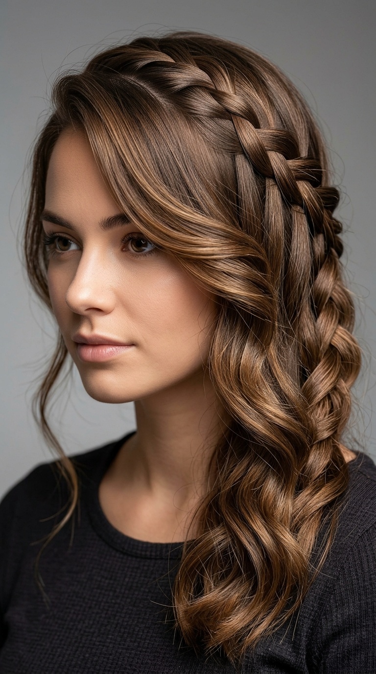 Waterfall Braid with Side-Swept Waves