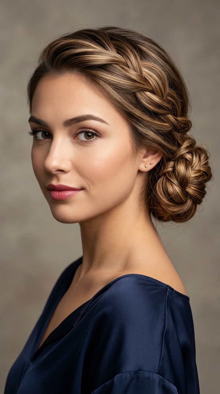 Waterfall Twist Side Bun