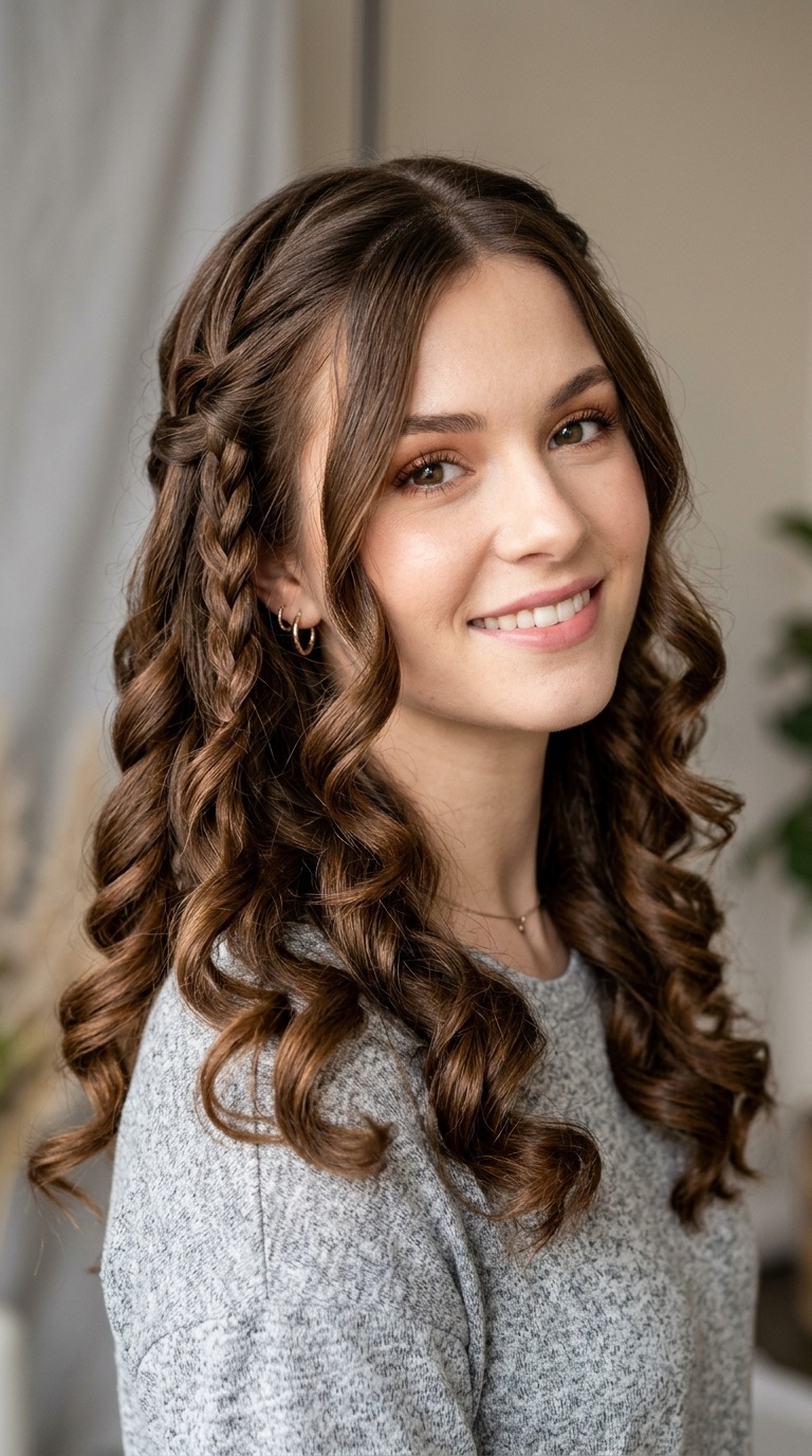 Waterfall Twist with Large Barrel Curls