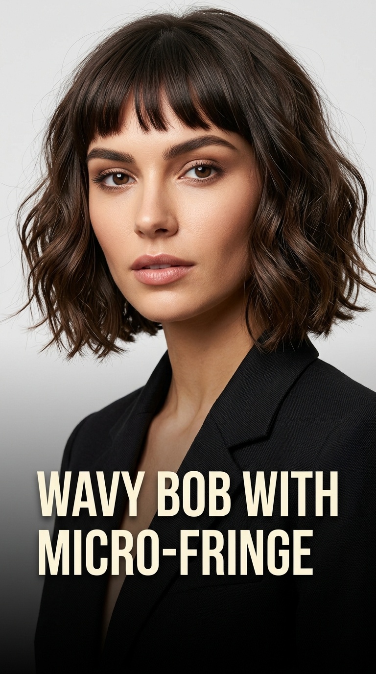 Wavy Bob with Micro-Fringe