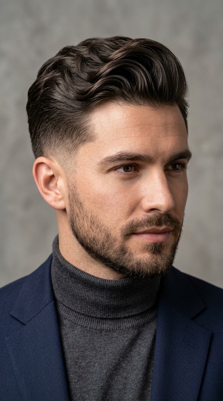 Wavy Brushed Back Taper