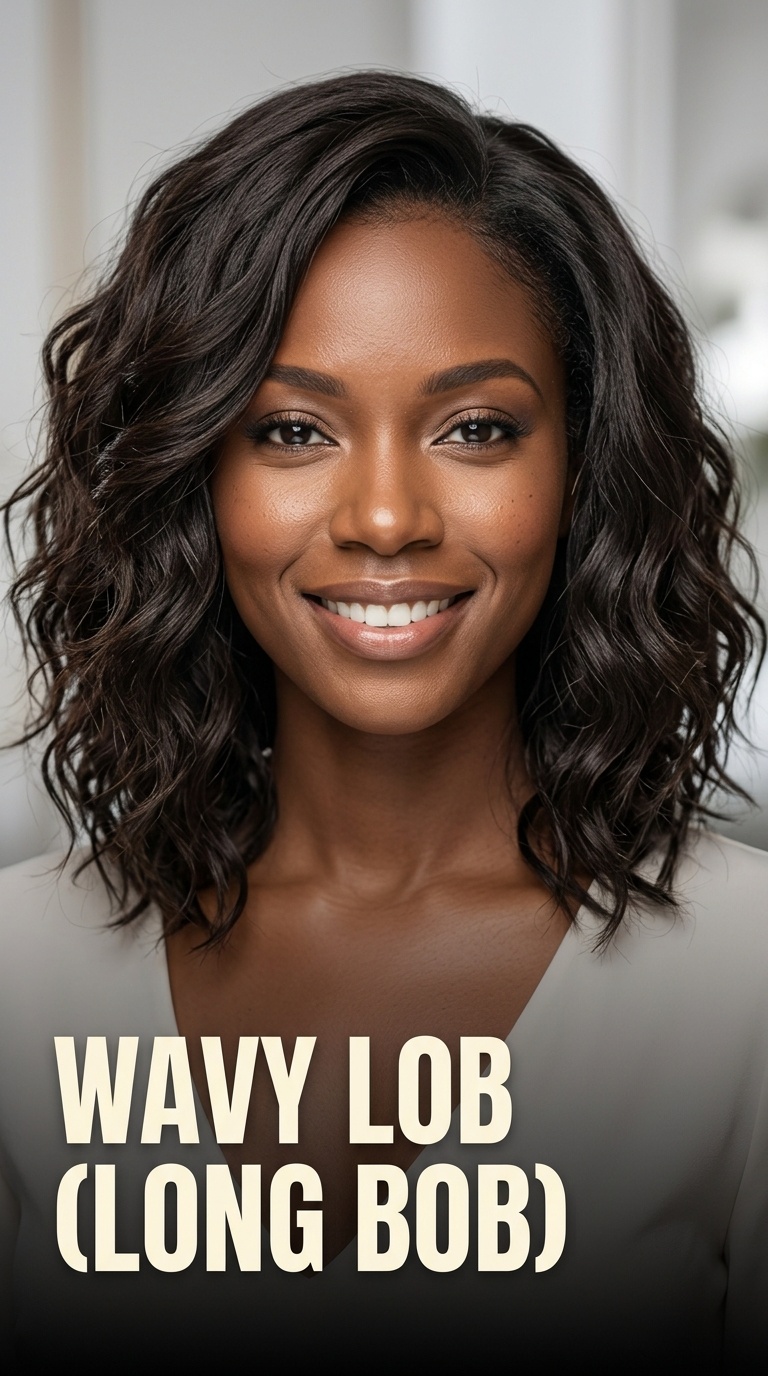 Wavy Lob (Long Bob)