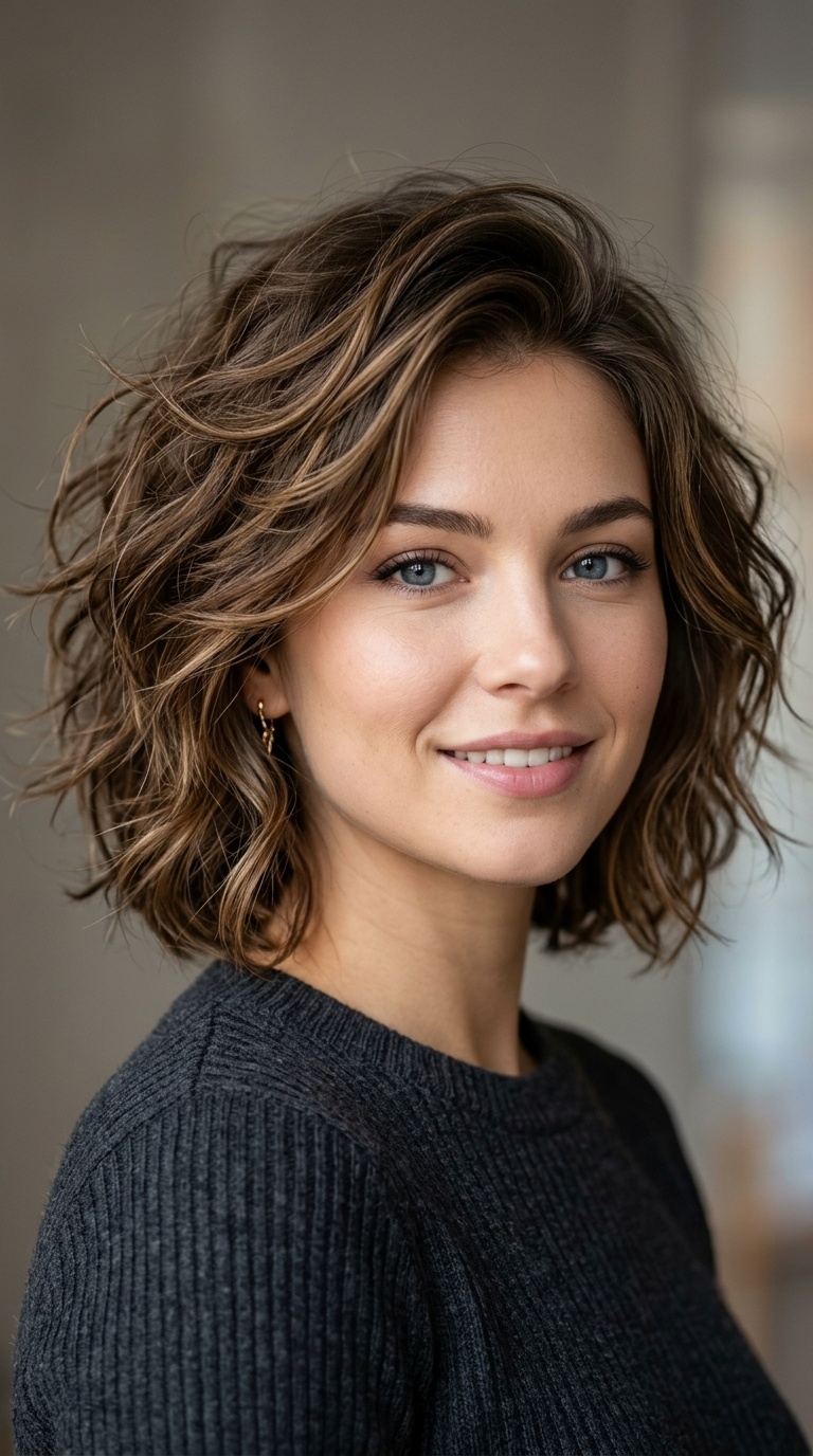 Wavy Messy Bob