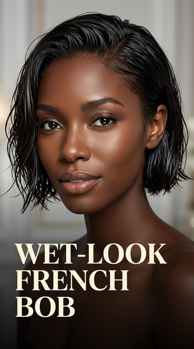 Wet-Look French Bob