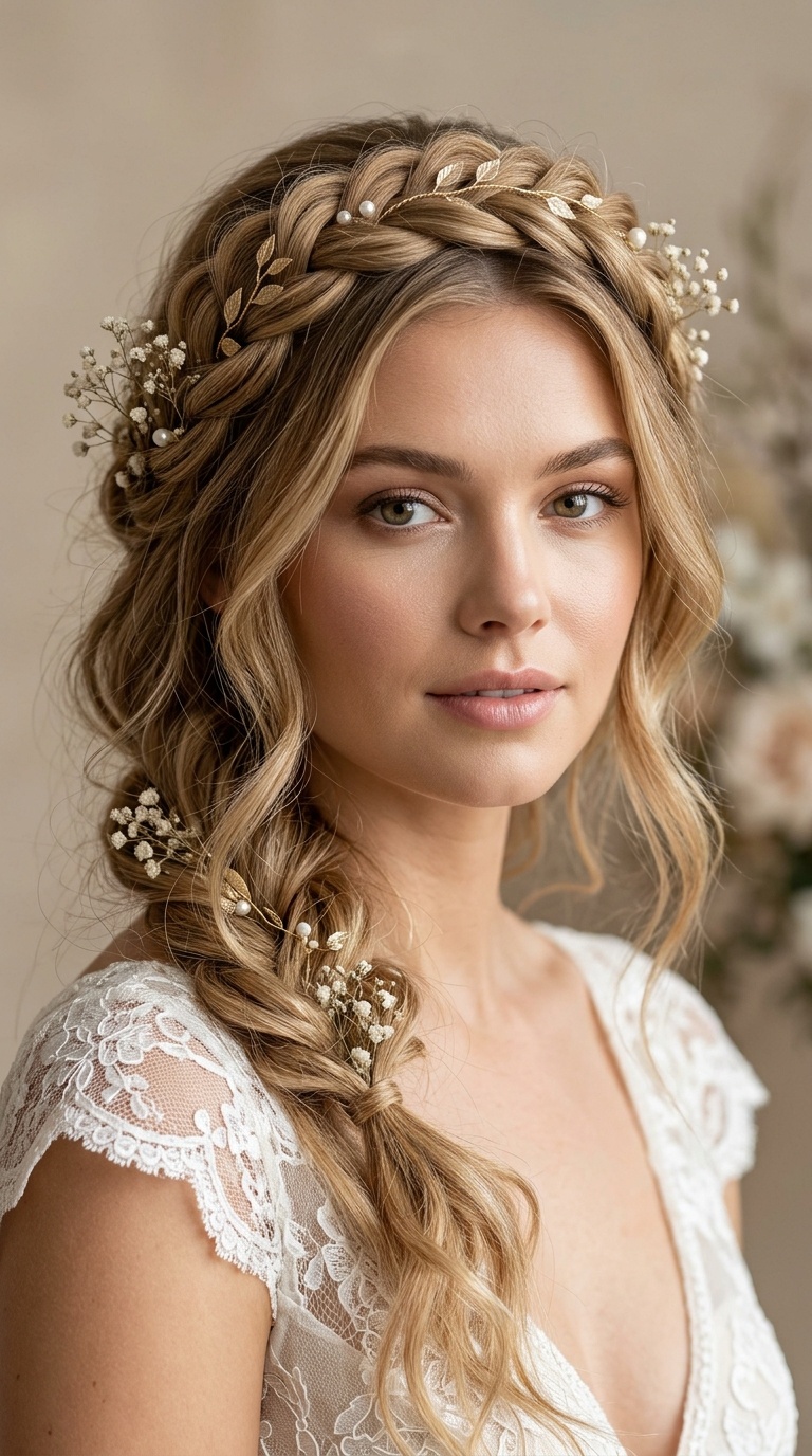 Whimsical Boho Braided Halo