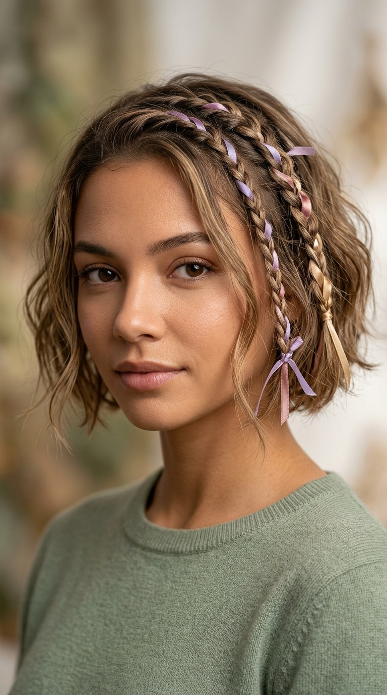 Whimsical Ribbon Micro-Braid