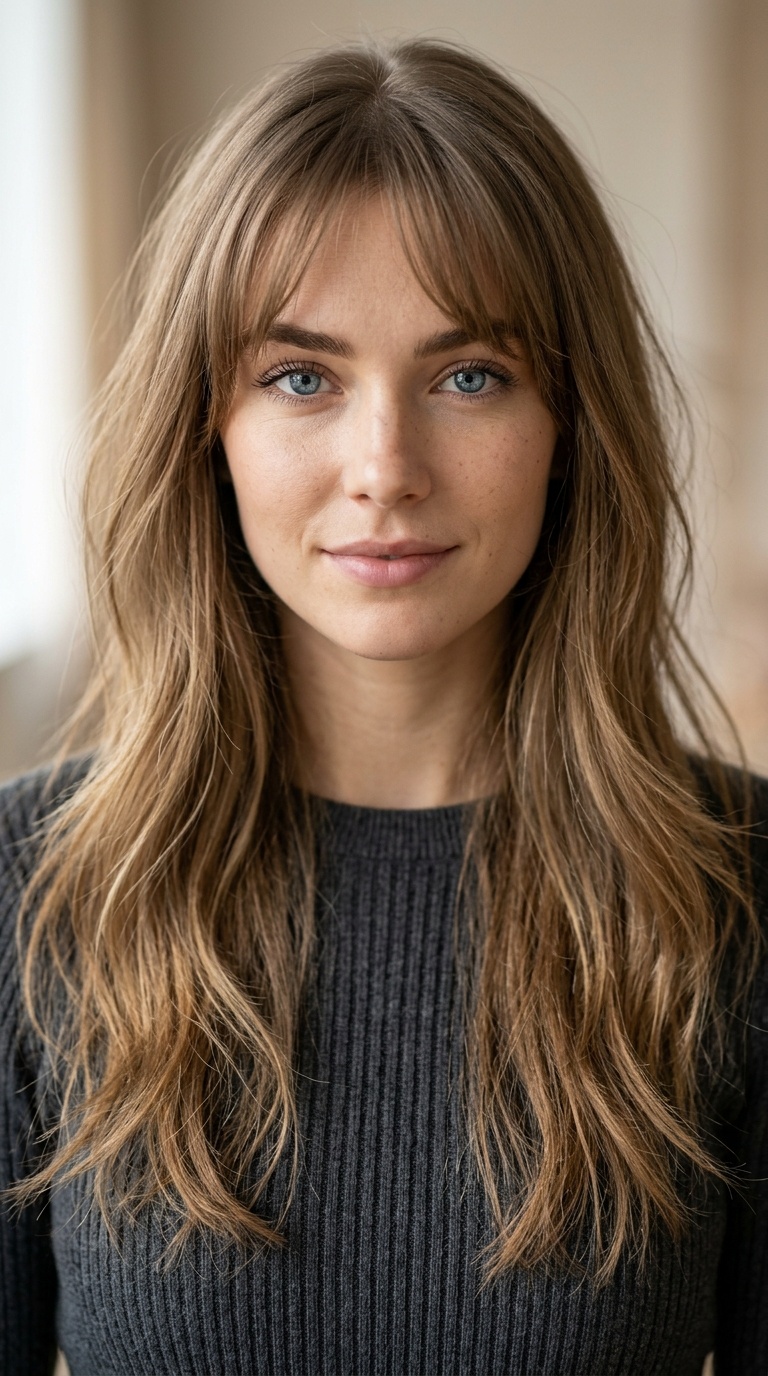 Wispy Bangs with Long Ends