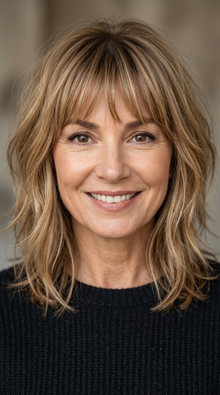 Wispy Layered Cut with Bangs