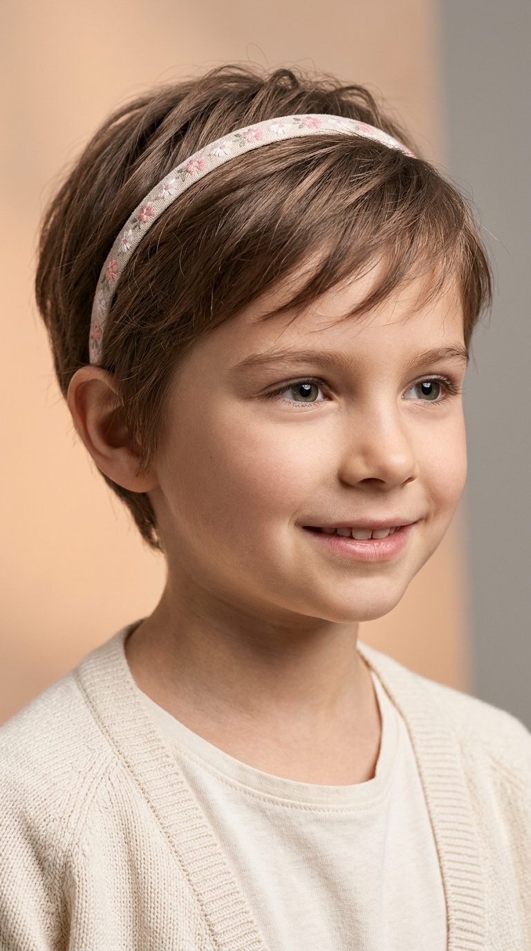 Wispy Pixie with Headband Grooming