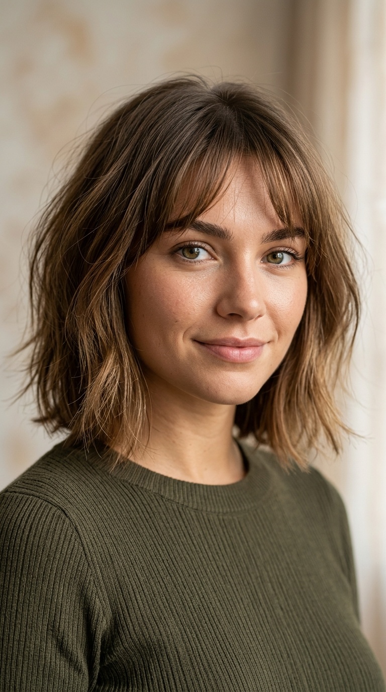 Wispy Side-Parted Bangs