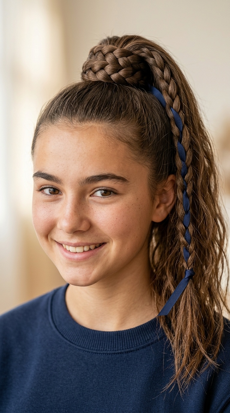 Wrap-Around Braid Pony