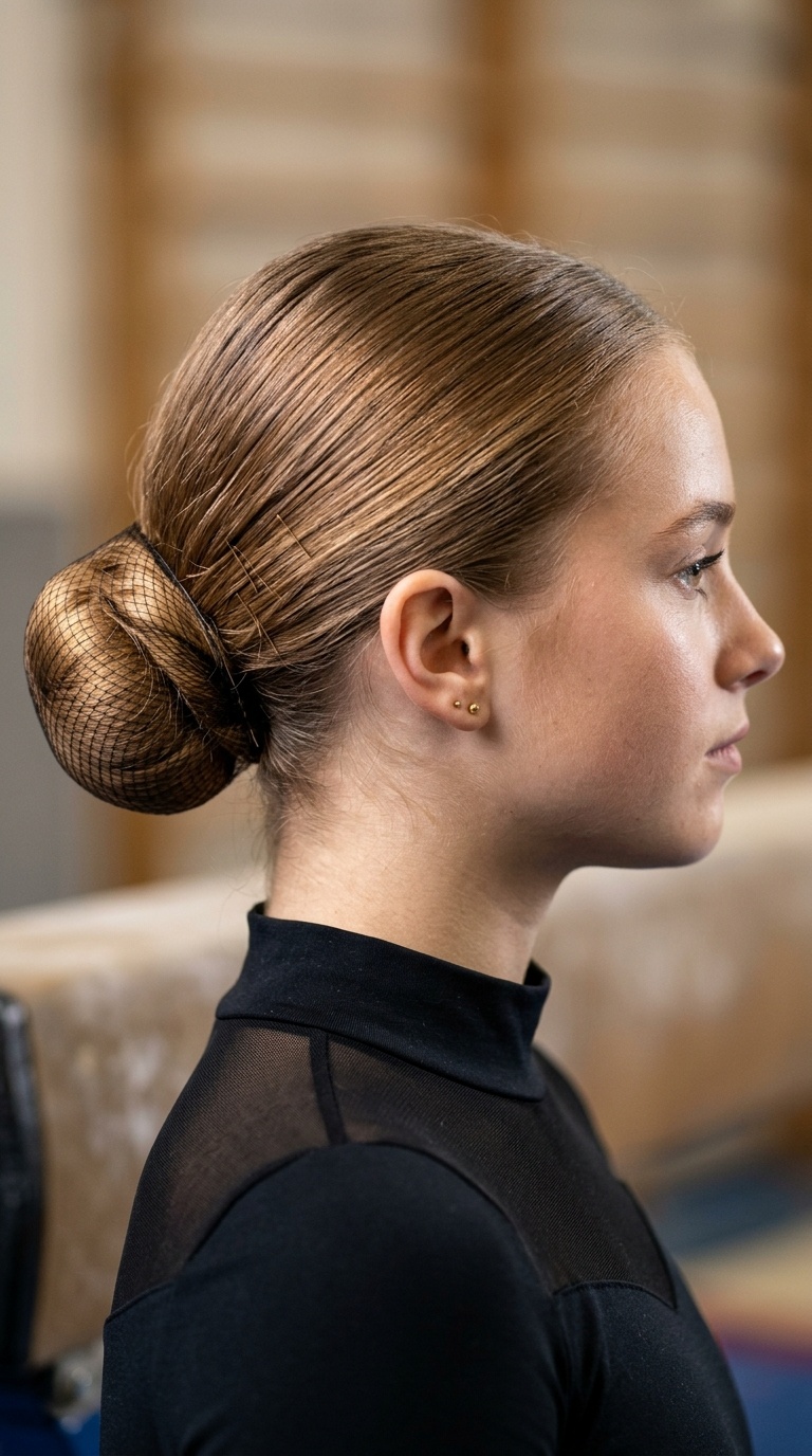 Wrapped Ballet Bun with Hairnet
