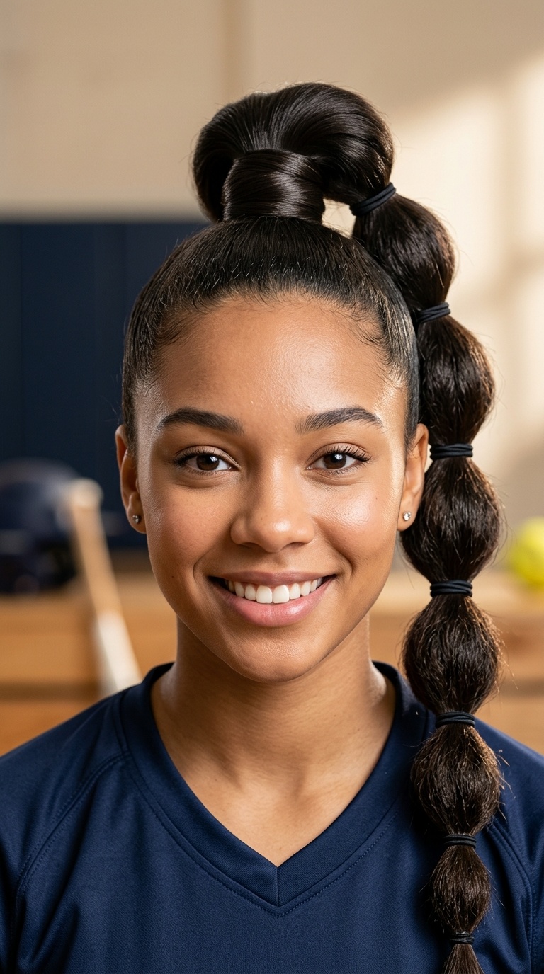 Wrapped Bubble Ponytail