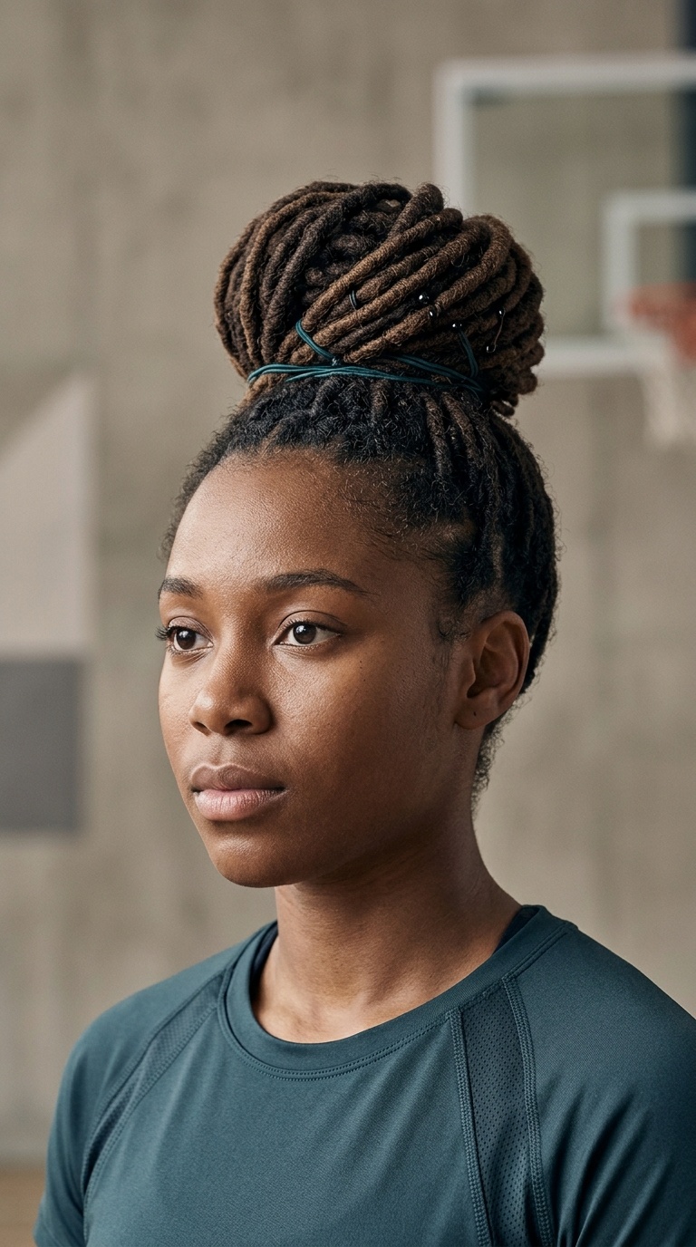 Wrapped Dreadlock Bun