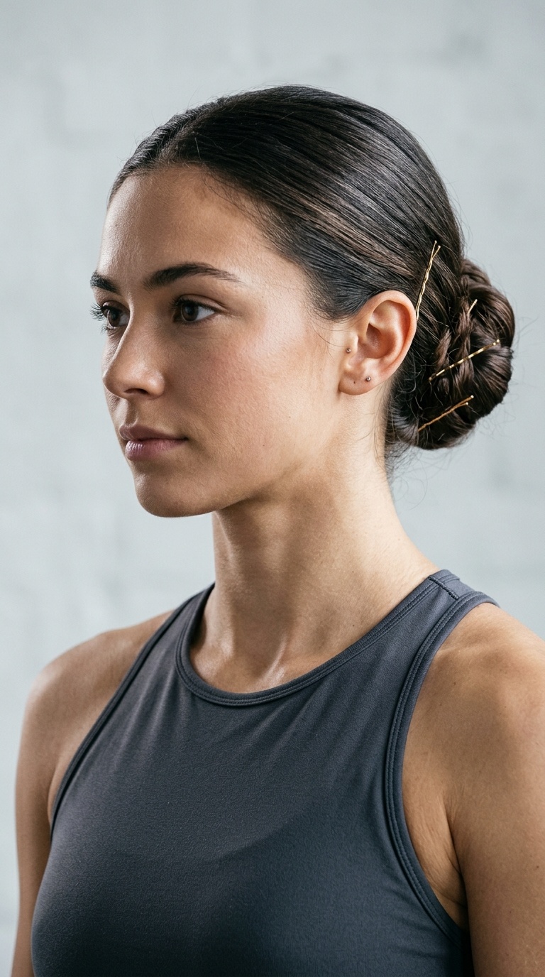 Wrapped Low Bun with Pins