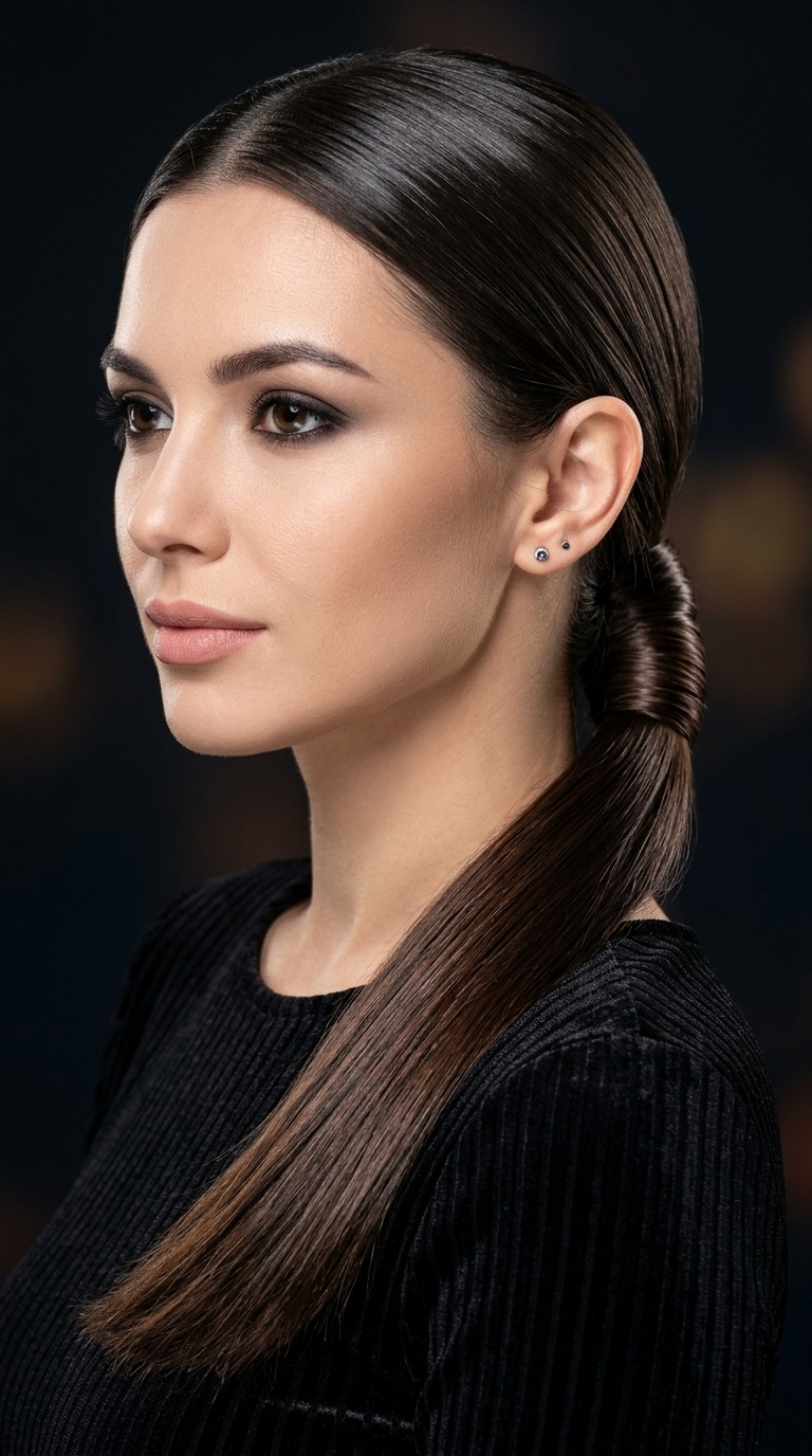 Wrapped Low Ponytail