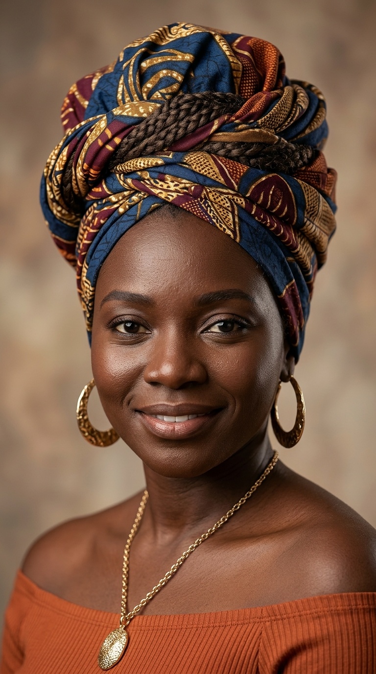 Wrapped Turban Updo
