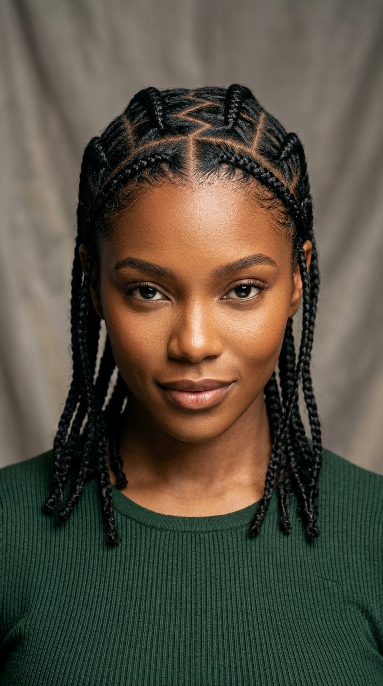 Zig-Zag Parted Braids