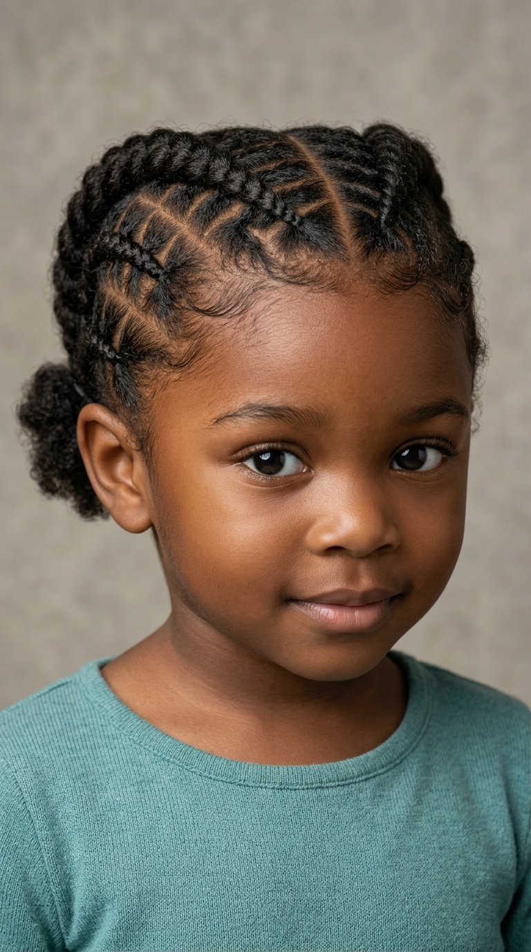 Zig-Zag Parted Cornrows