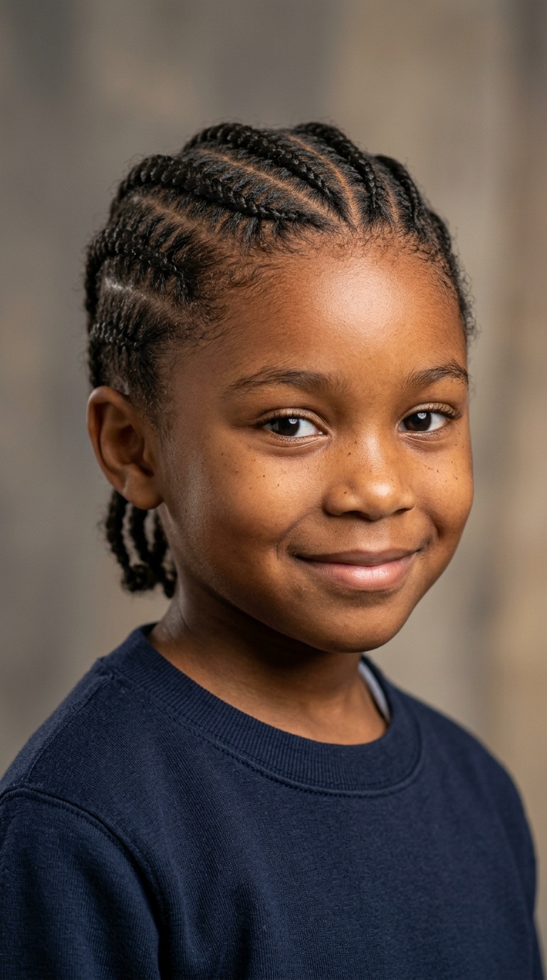 Zig-Zag Parted Cornrows