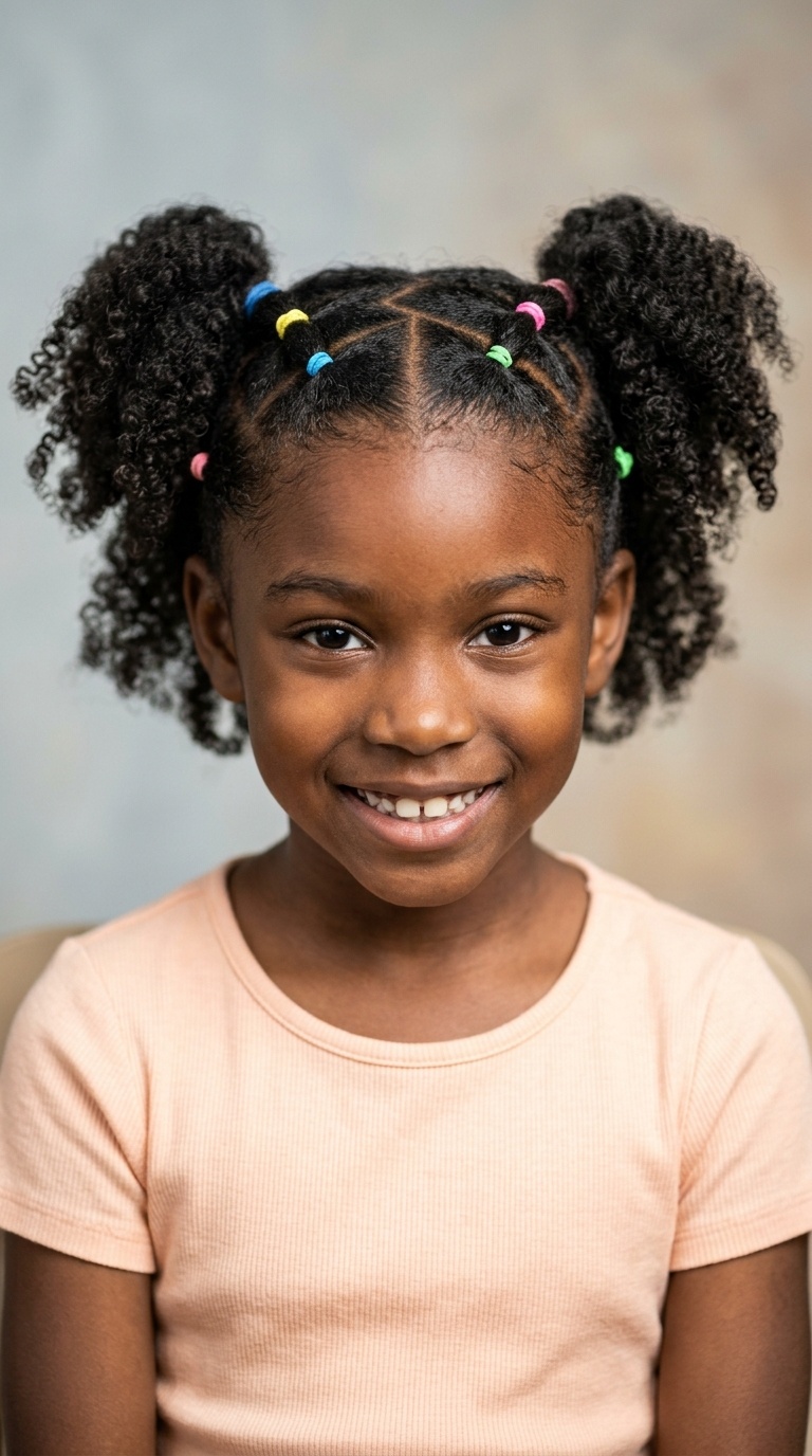 Zig-Zag Parted Pigtails