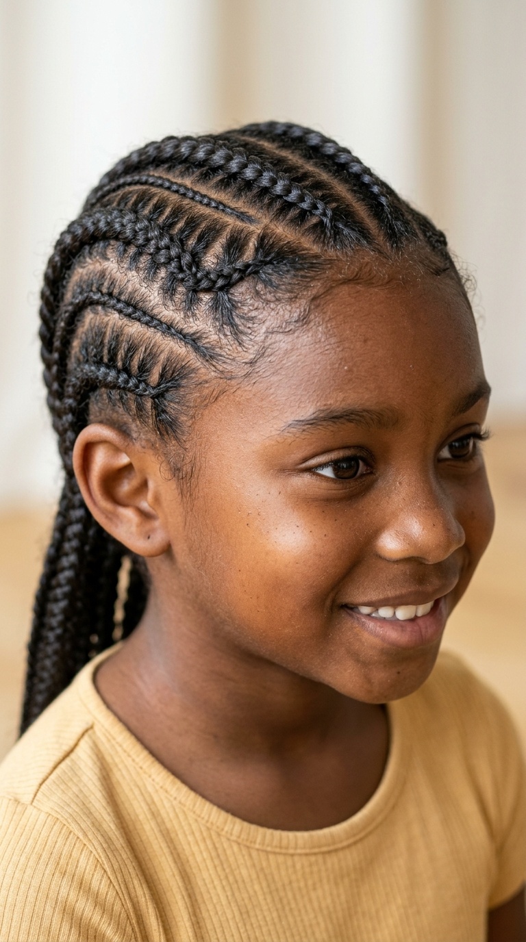 Zig-Zag Parting Cornrows