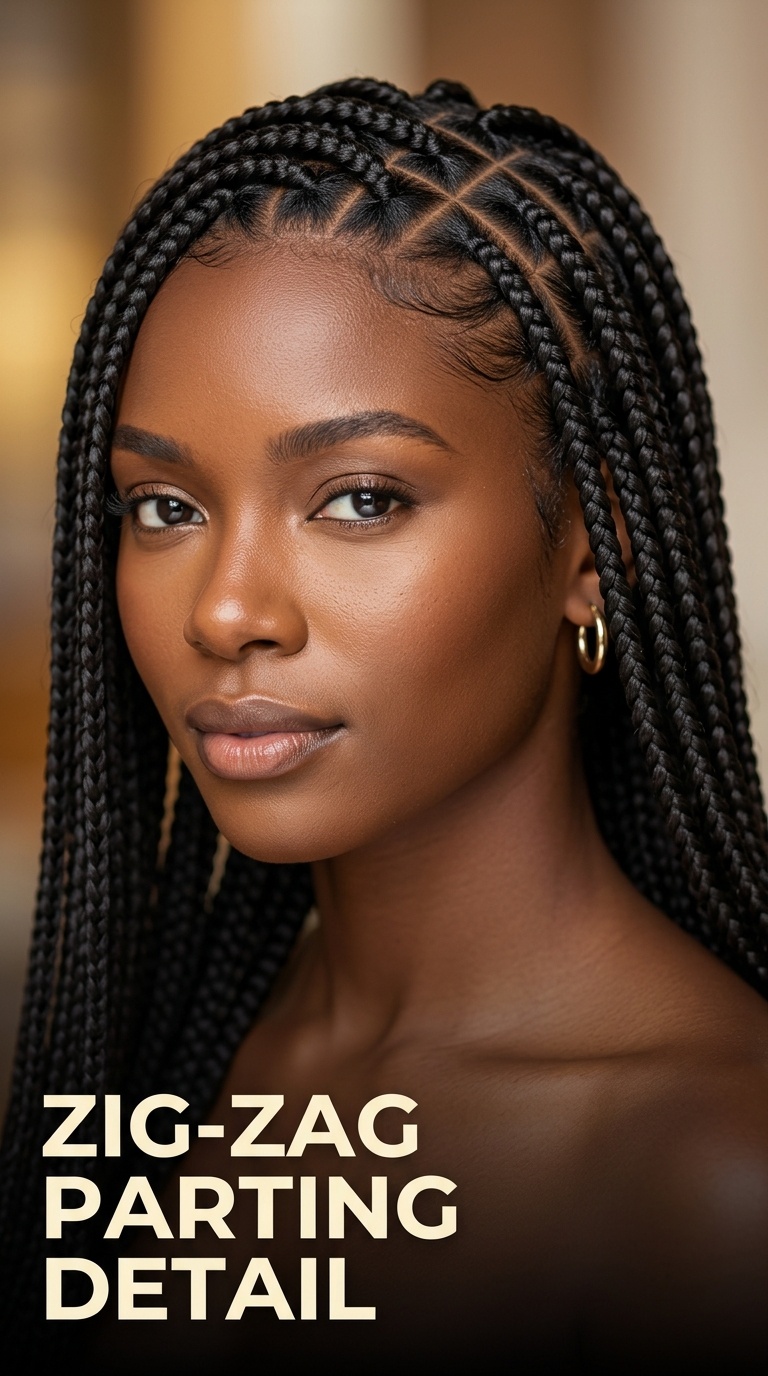 Zig-Zag Parting Detail