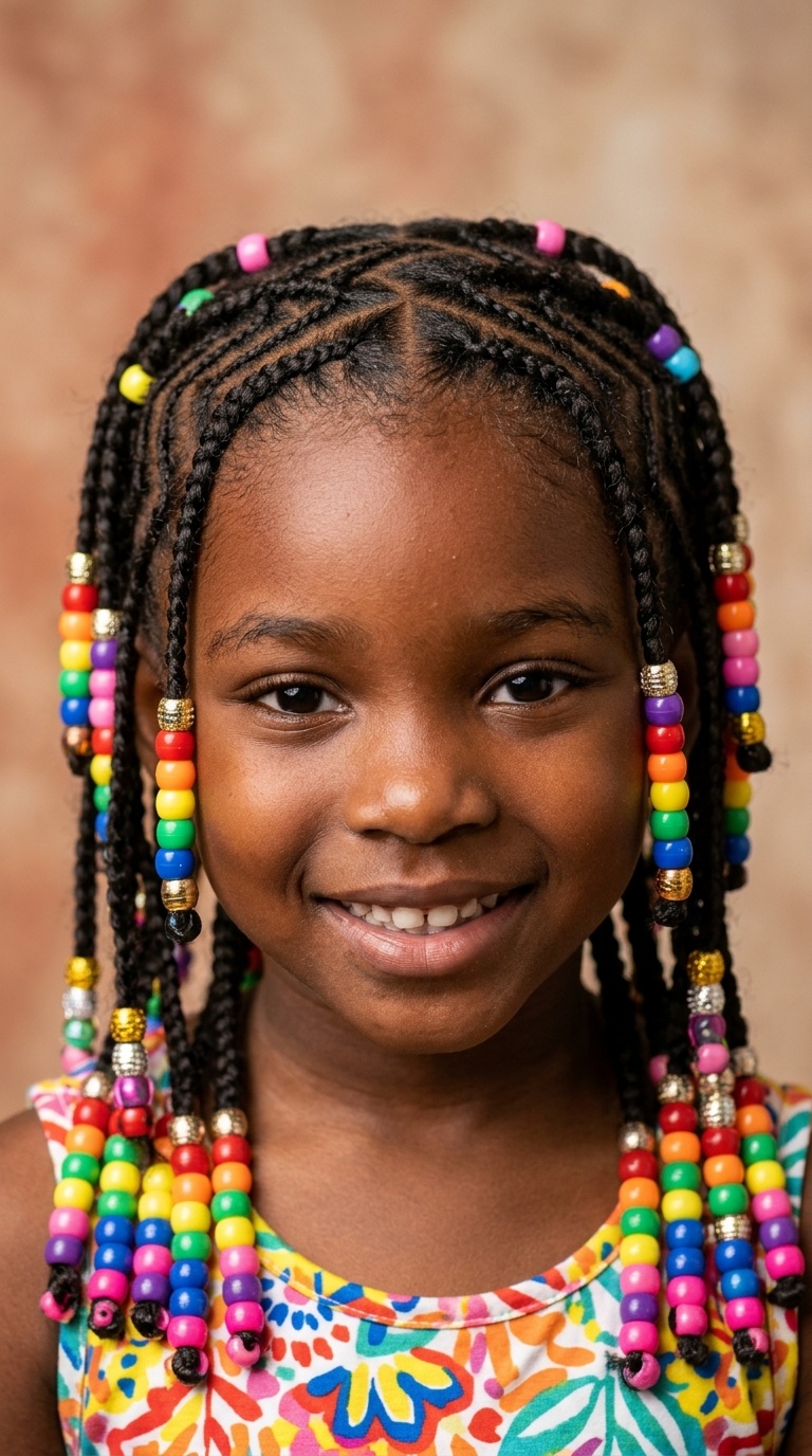 Zig-Zag Parts with Rainbow Beads